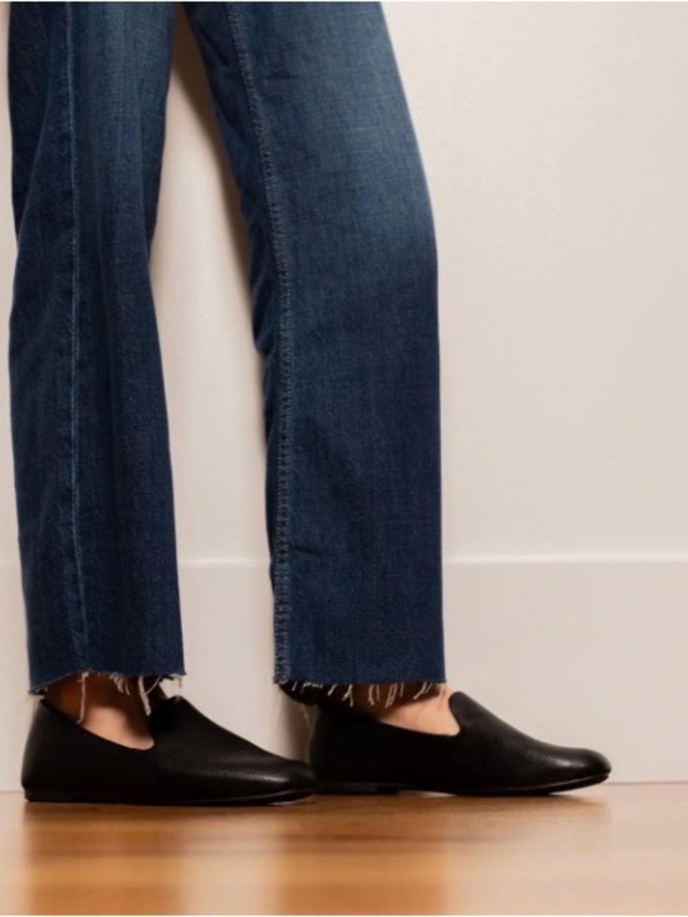 Birdies Black Slip-On Leather Flats The Starling THE OG